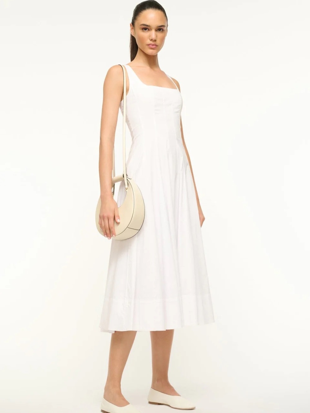NWT Staud Mini Moon Bag in Cream - Picture 4 of 6